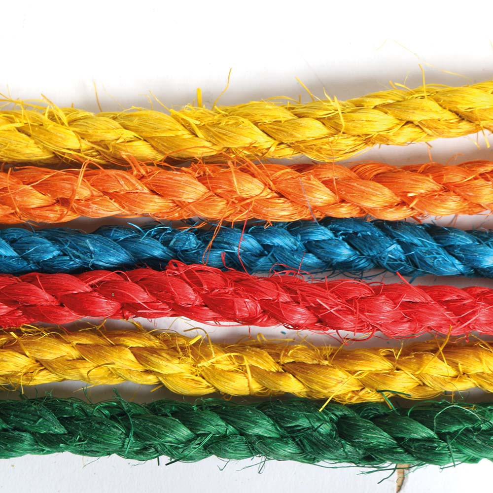 Coloured Sisal Ropes - Parrot Toy Making Parts - Pack of 6 1